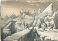 Baxter oil print Mont Blanc Baxter Ascent of Mont Blanc gravure engraving incisione